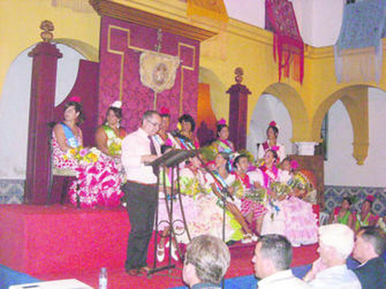 El pregonero, durante un momento de su intervención.