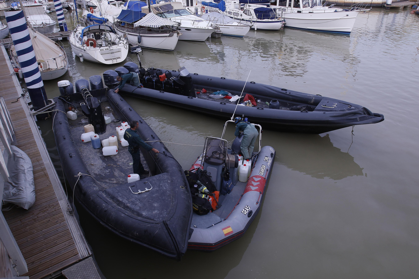 Intervenidas dos narcolanchas por la Guardia Civil en el Guadalquivir
