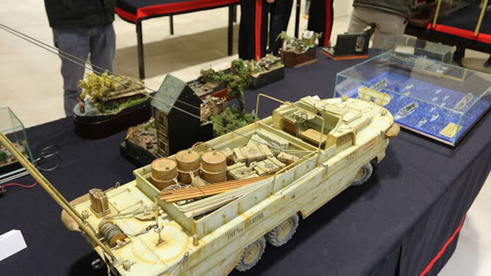 Maquetas de la exposición de modelismo estático, en una edición anterior del certamen.