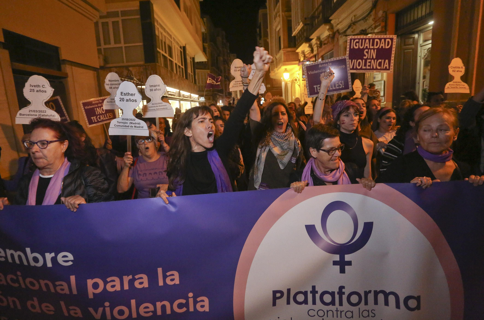 Las imágenes de la manifestación del 25N en Málaga