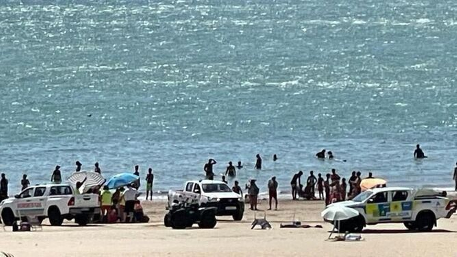 El lugar donde se ha producido el suceso, en la playa de Valdelagrana de Cádiz.