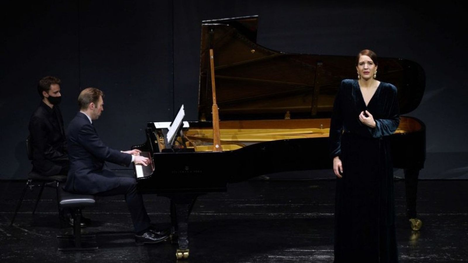 Lise Davidsen y Leif Ove Andsnes el pasado 8 de enero en el Teatro Real de Madrid