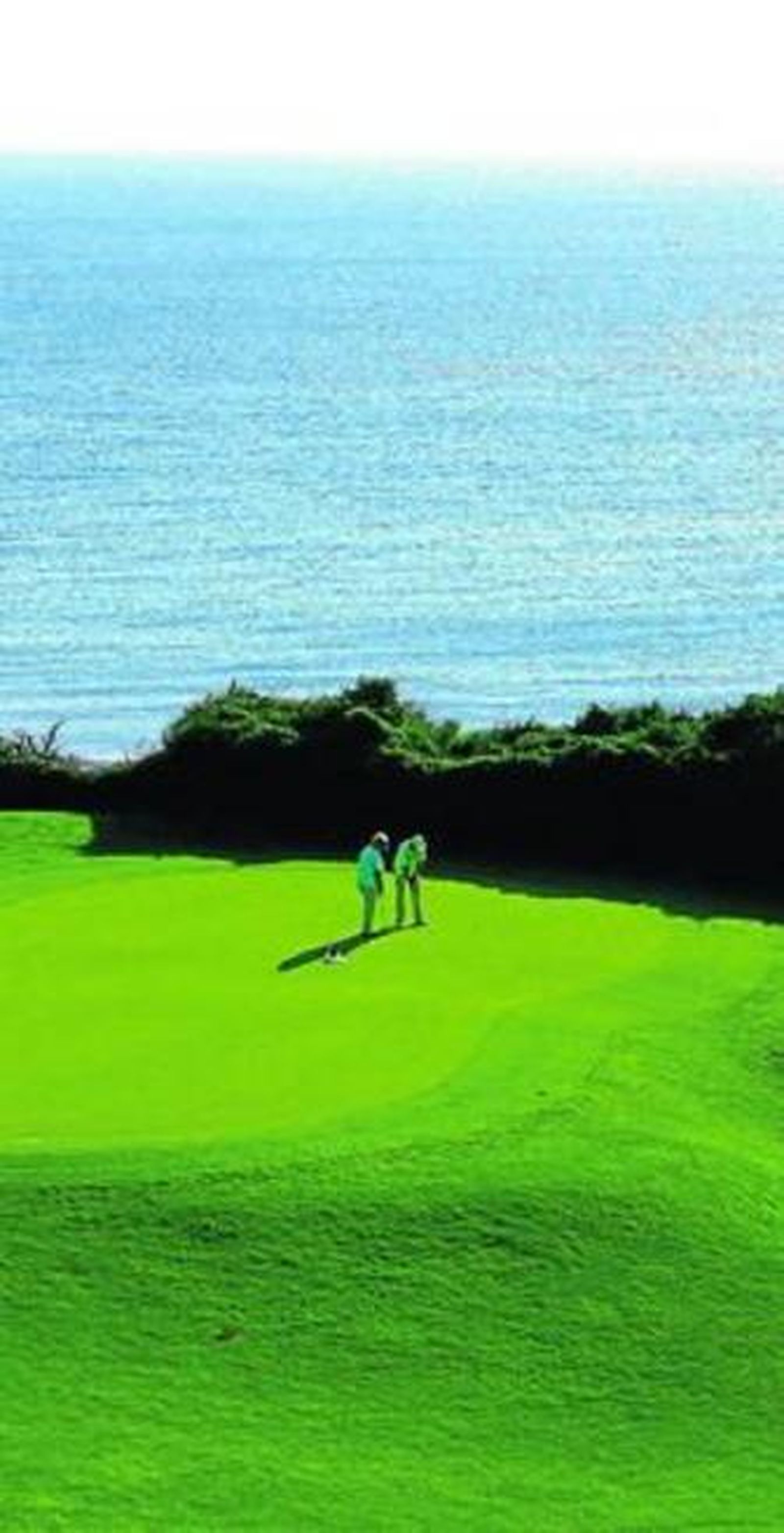 Panorámica del hoyo 6 del campo de golf Novo Sancti Petri.