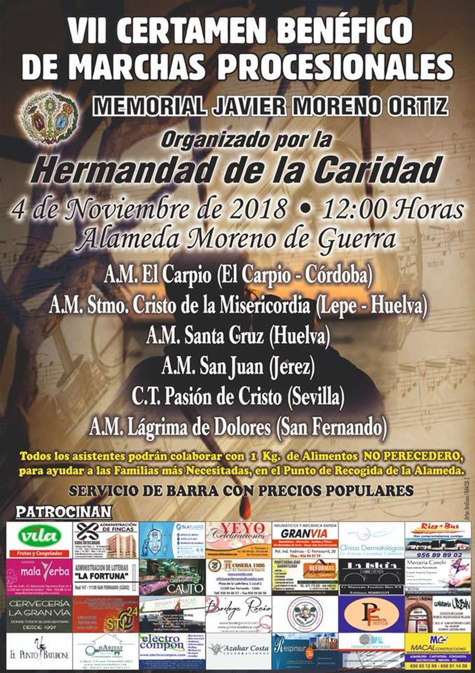 El cartel del certamen de marchas.