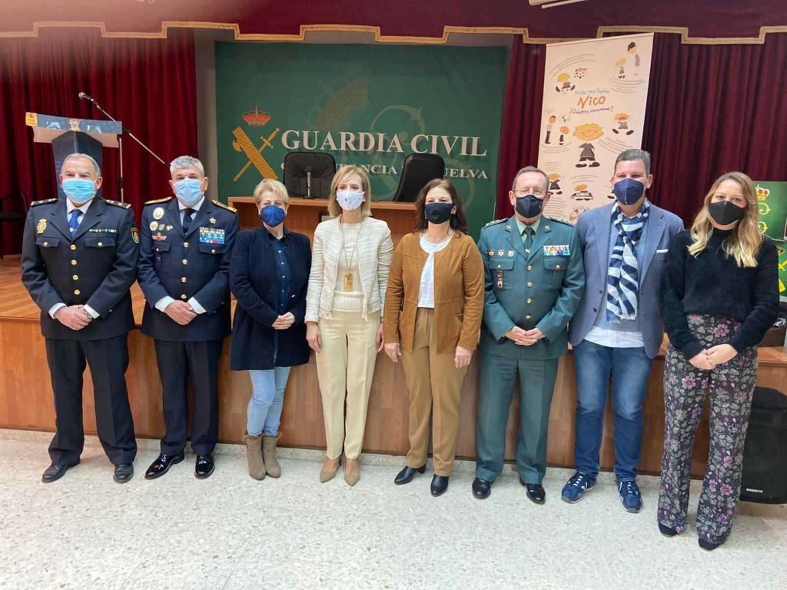 Homenaje a Asociación Onubense de Síndrome de Asperger a las Fuerzas de Seguridad.