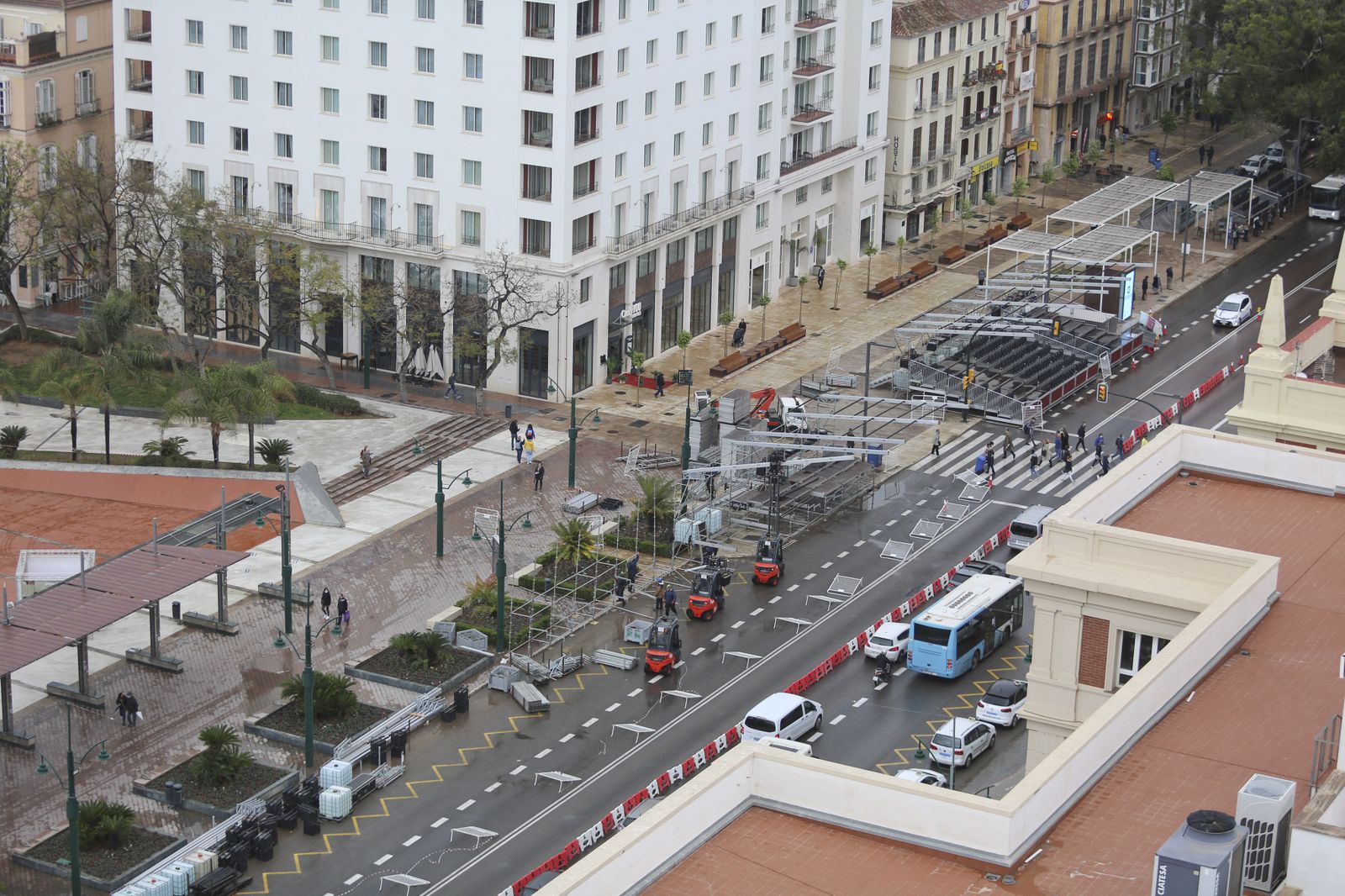 Sillas y tribunas: La Semana Santa de Málaga ya toma forma