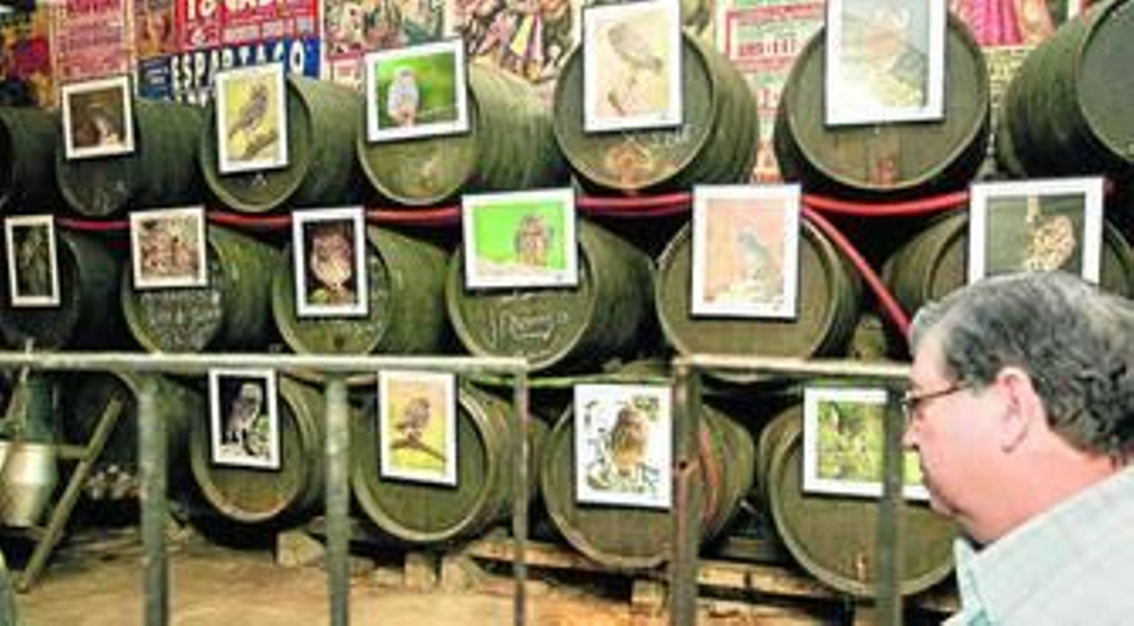 Rafael Rodríguez, propietario de Los Mochuelos, delante de su bodega.