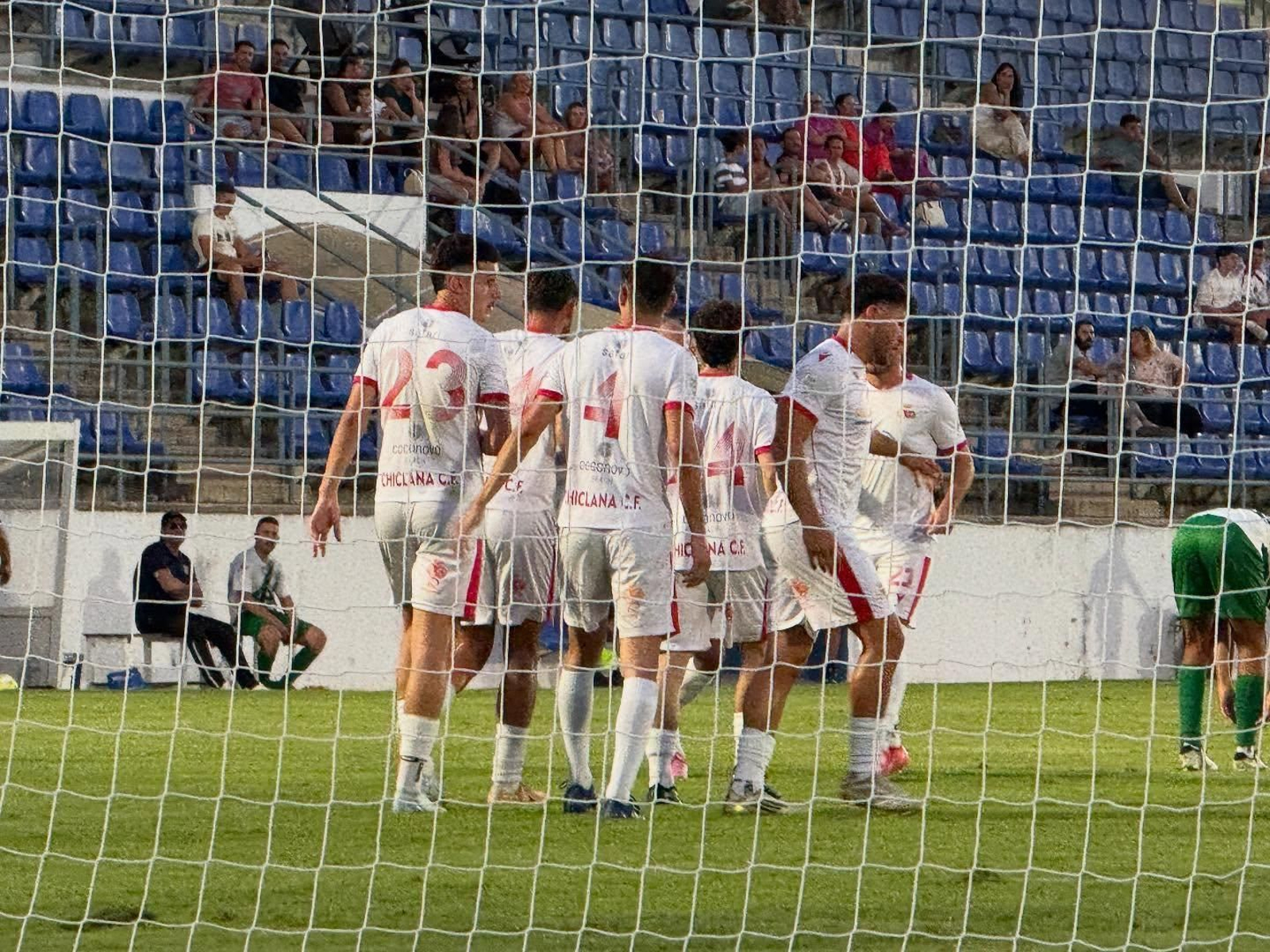El Chiclana CF celebra uno de los goles.