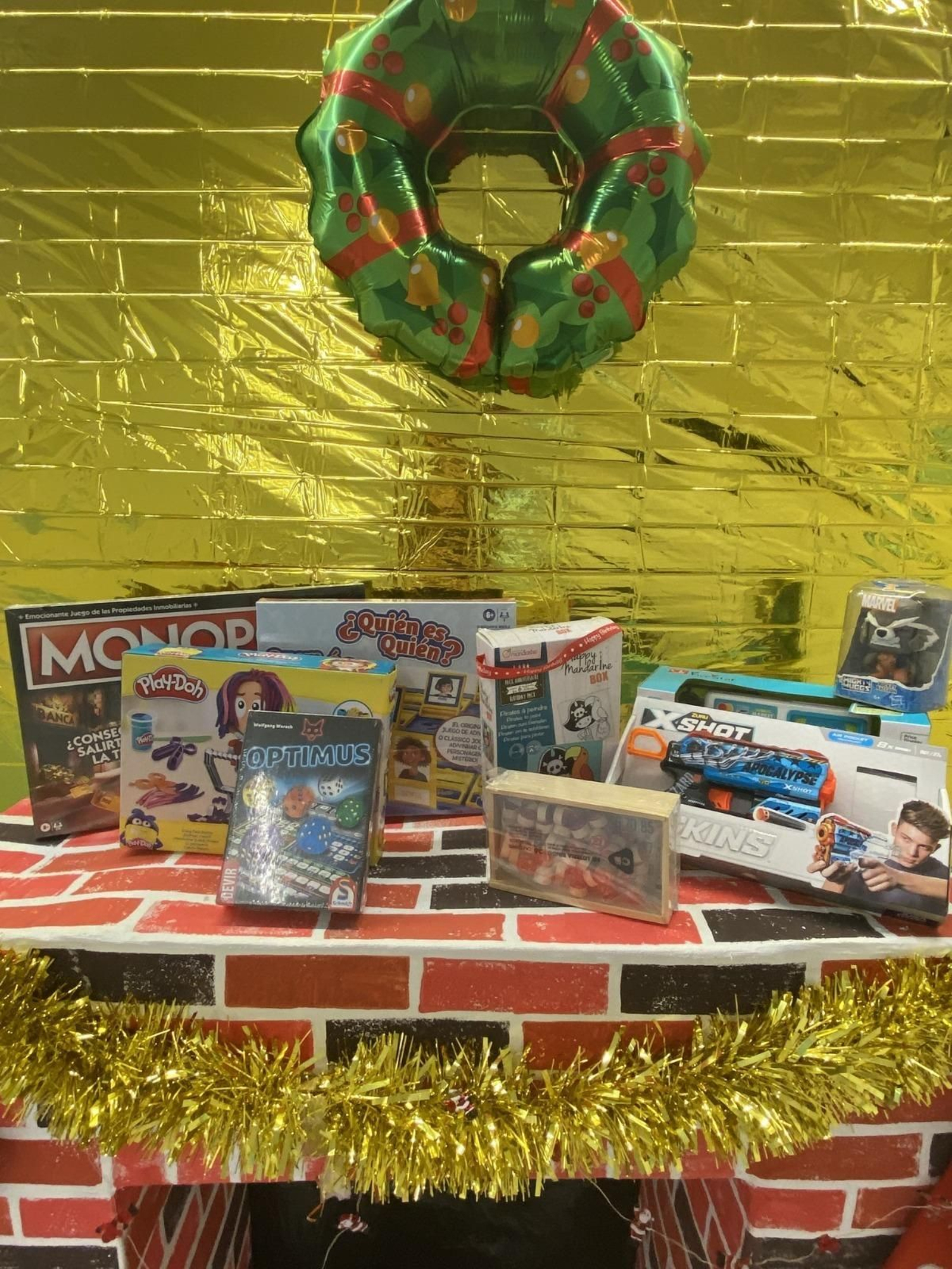 Algunos juegos donados por la persona anónima.