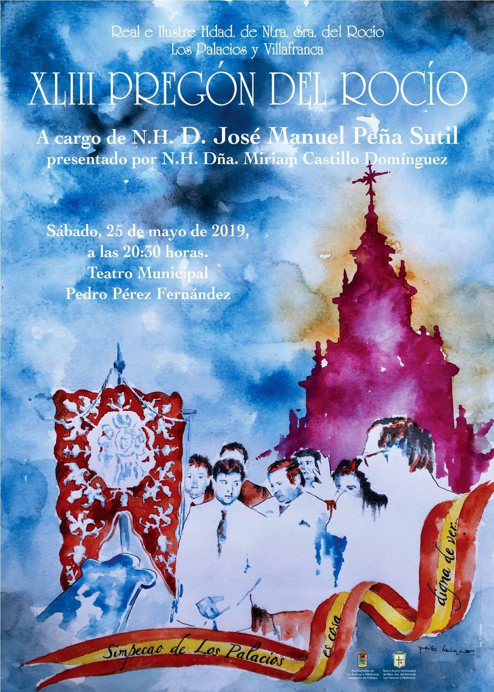 Cartel del XLIII Pregón del Rocío de Los Palacios