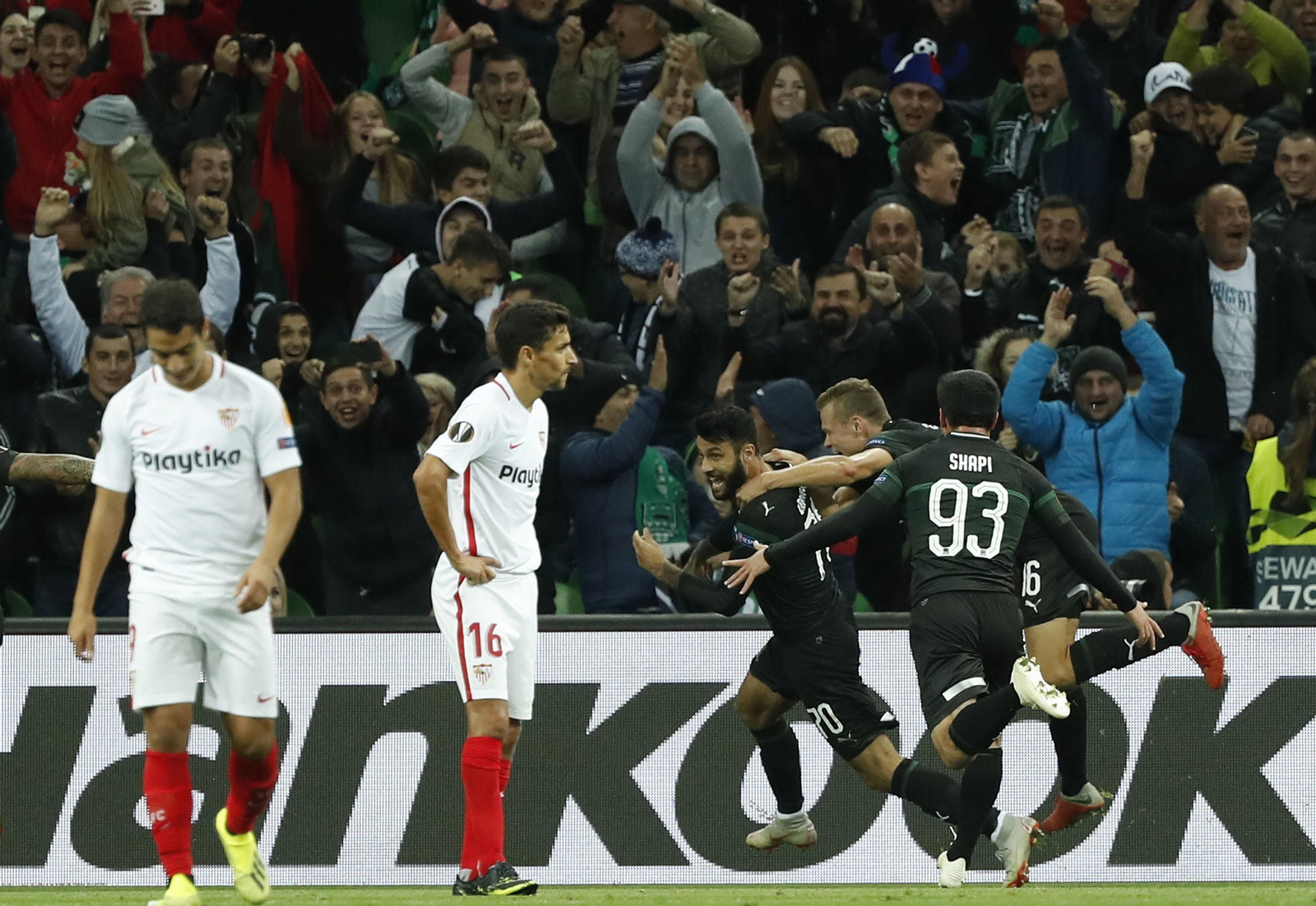 El Krasnodar-Sevilla FC, en imágenes