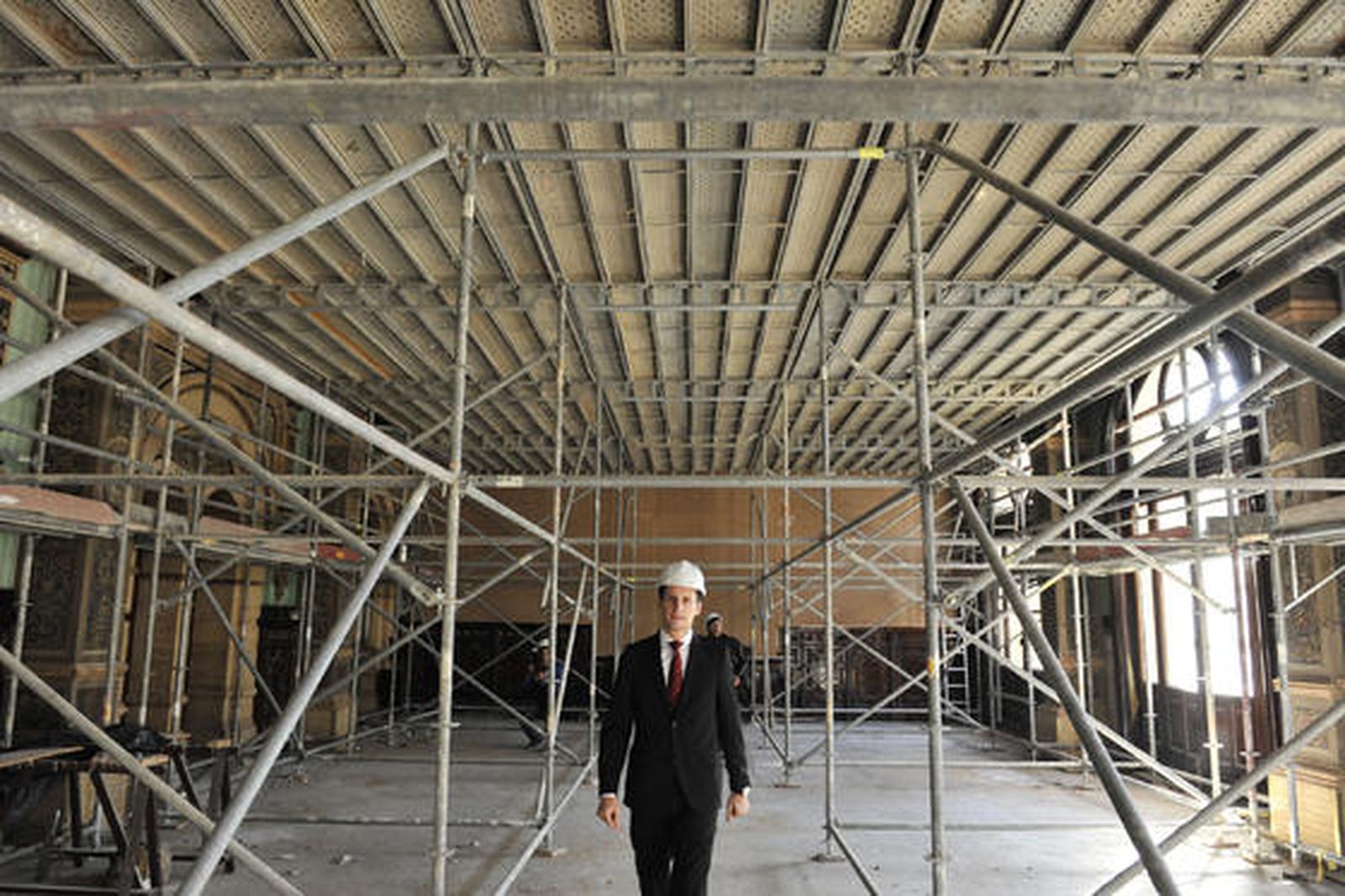 Las obras del hotel más importante de la ciudad, el Alfonso XIII.

Foto: Juan Carlos Vázquez