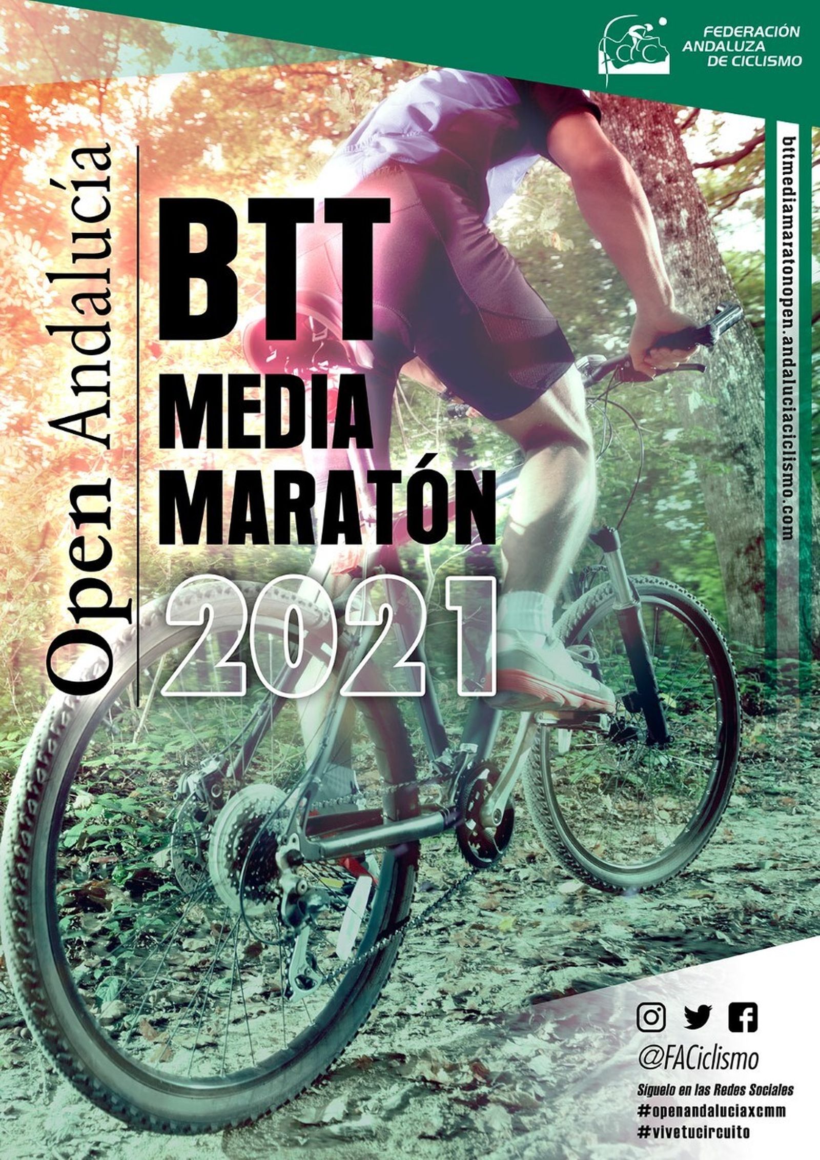 Cartel anunciador del Open de Andalucía de BTT de media maratón.