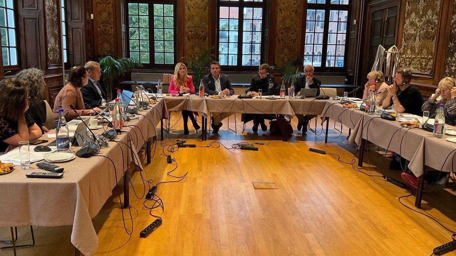 Un momento de la reunión.