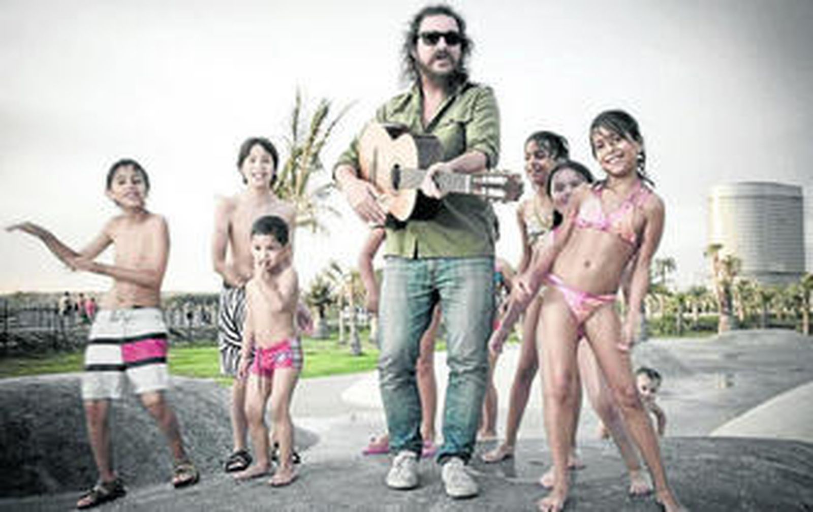 El músico zaragozano Borja Laudo, alias Bigott, en uno de sus paraísos veraniegos.