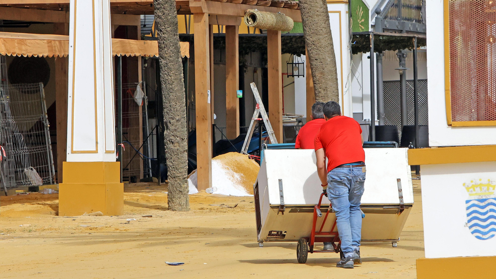 Preparativos en la Feria del Caballo 2024 de Jerez