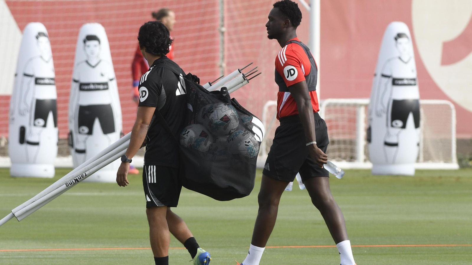 Nianzou, hace sólo 23 días, cuando aún se ejercitaba con un readaptador al margen del grupo.