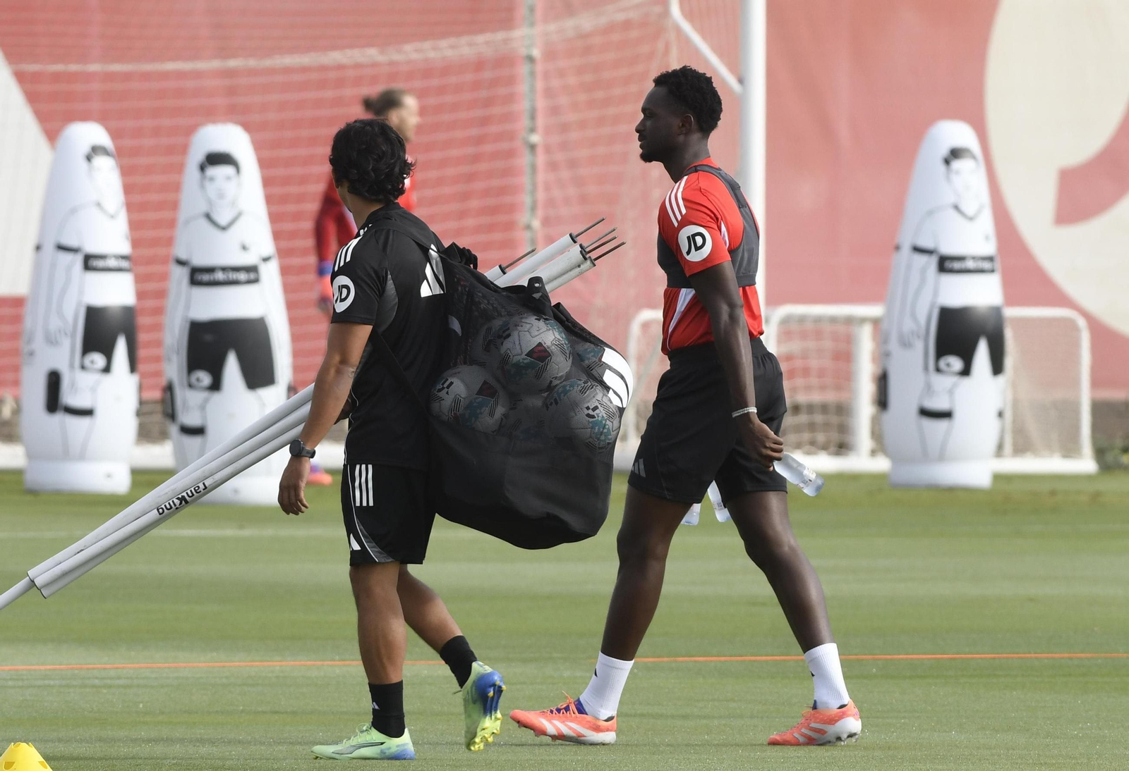 Nianzou, hace sólo 23 días, cuando aún se ejercitaba con un readaptador al margen del grupo.