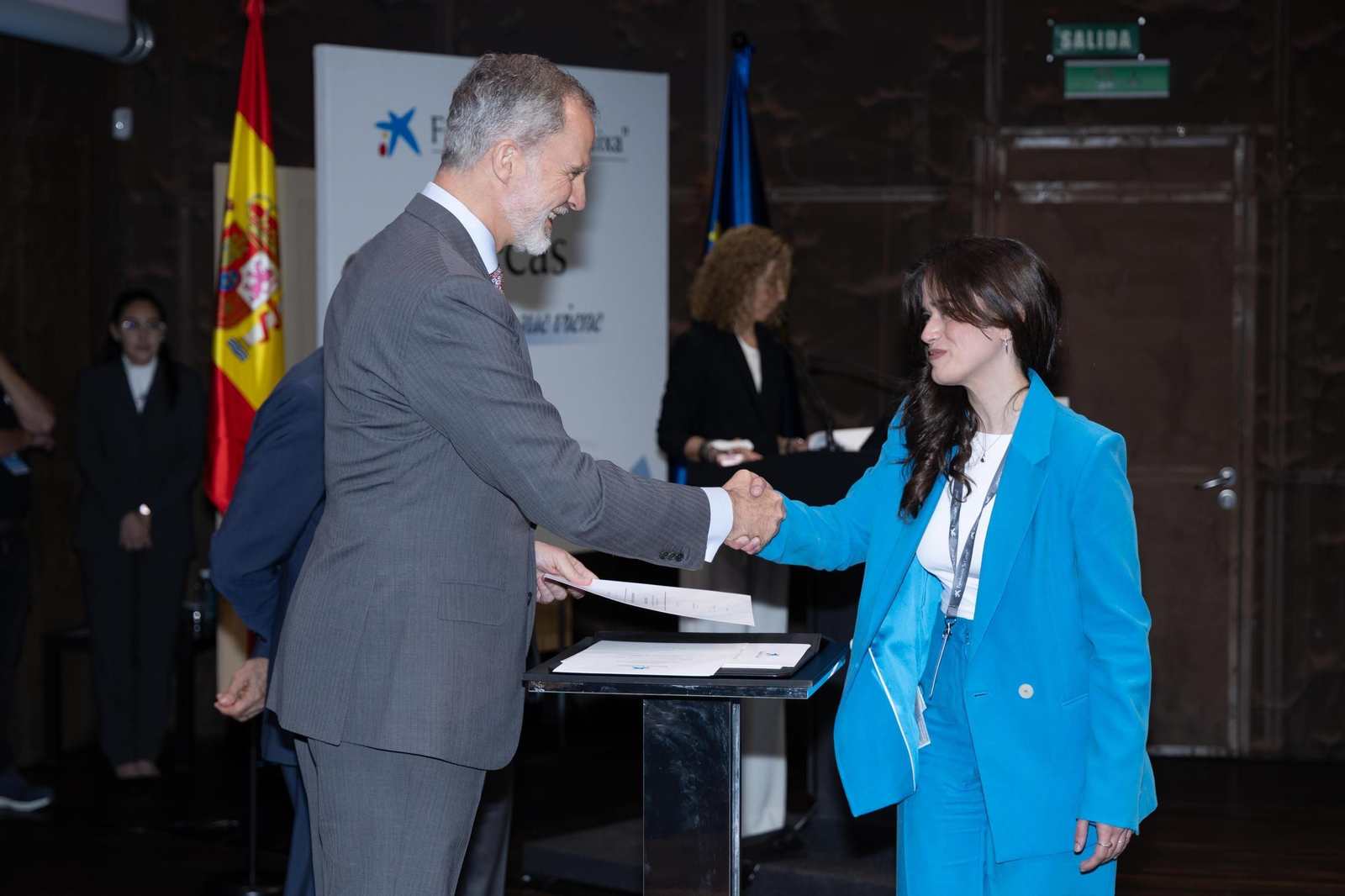 La granadina Julia Tapia del Moral, en la entrega de becas de la Fundación La Caixa.