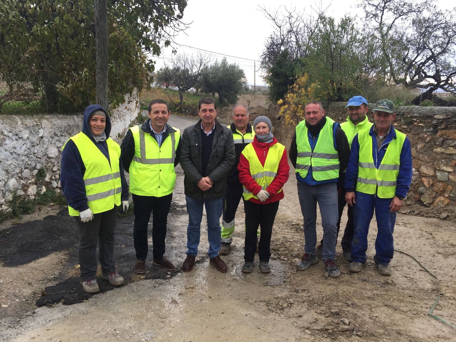 Momento de la visita del diputado del PFEA al municipio