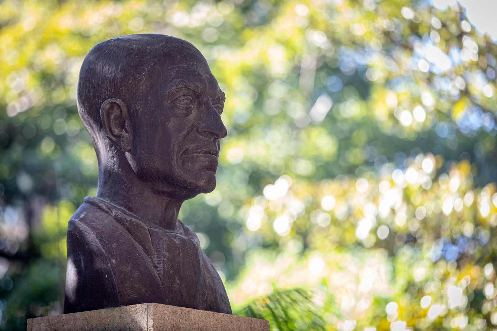 Busto de Manuel de Falla en el parque Genovés. Busto de Manuel de Falla en el parque Genovés.