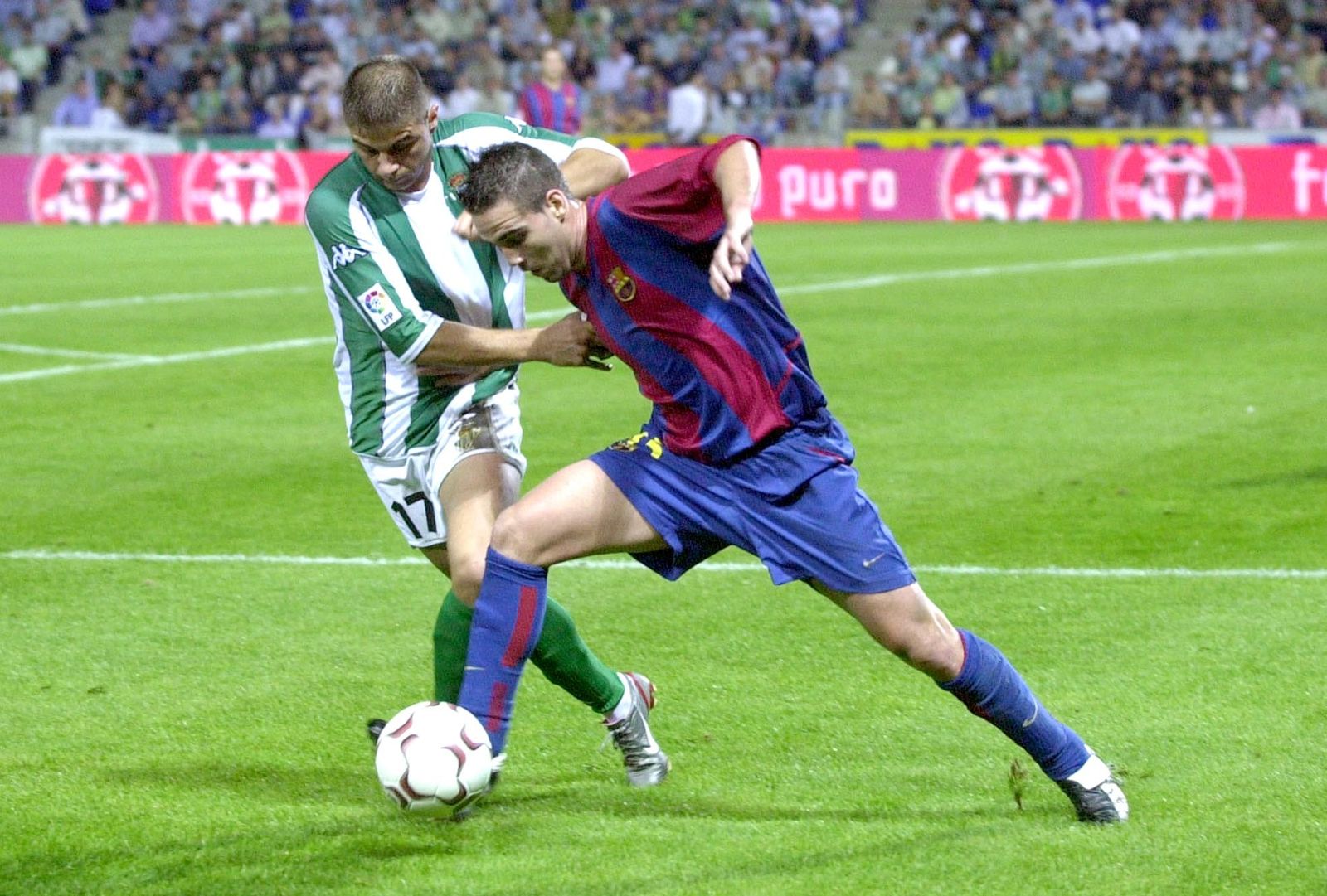 Joaquín en el choque jugado en el Nuevo Colombino en 2002.