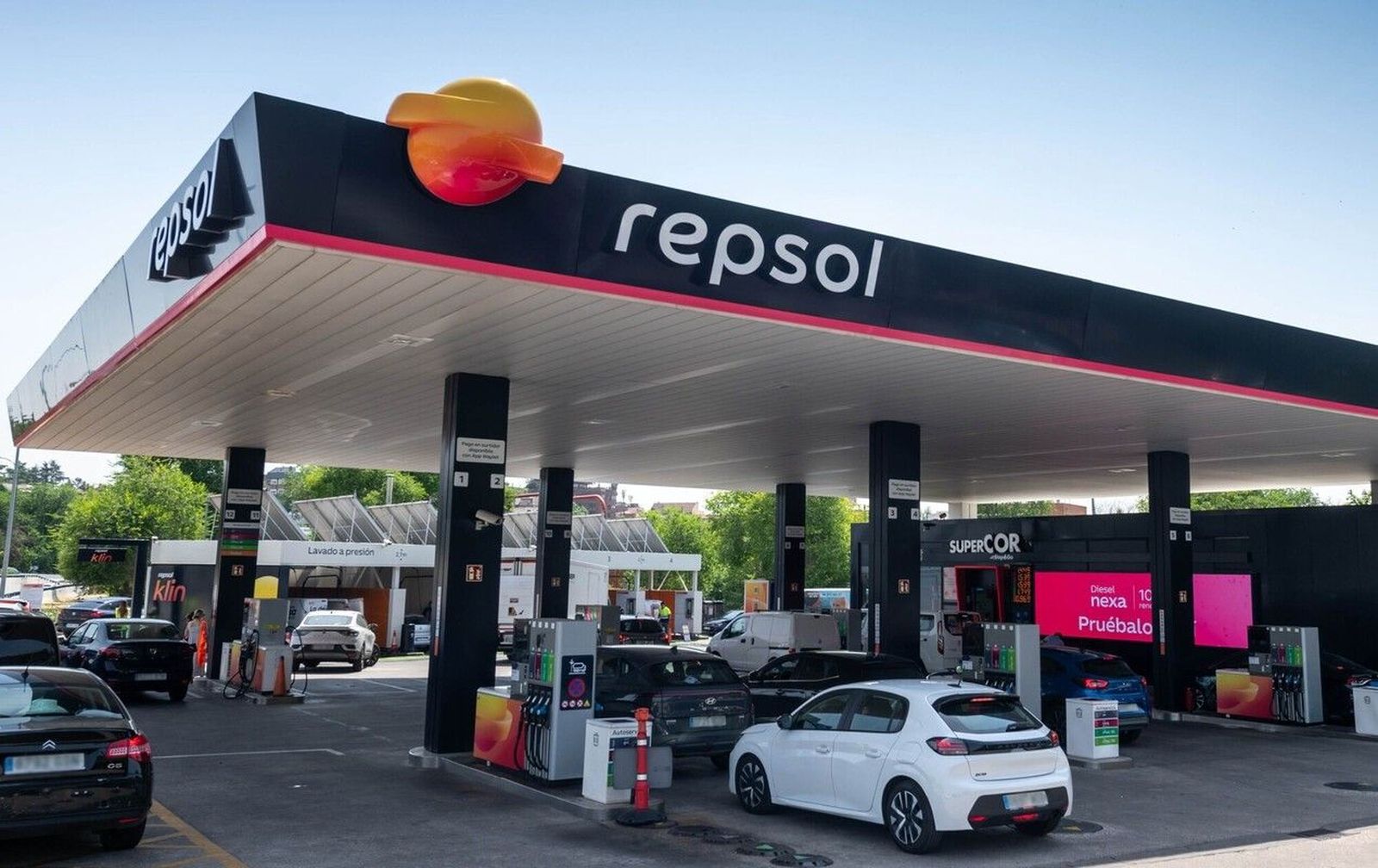 Una estación de servicio de Repsol