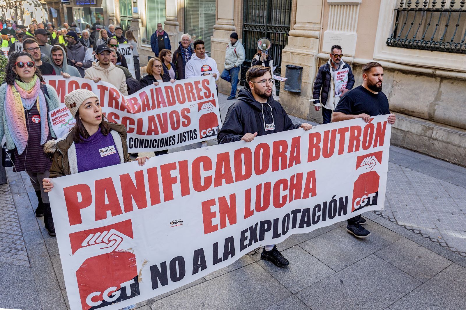 Protestas de los trabajadores de Panificadora Butrón.