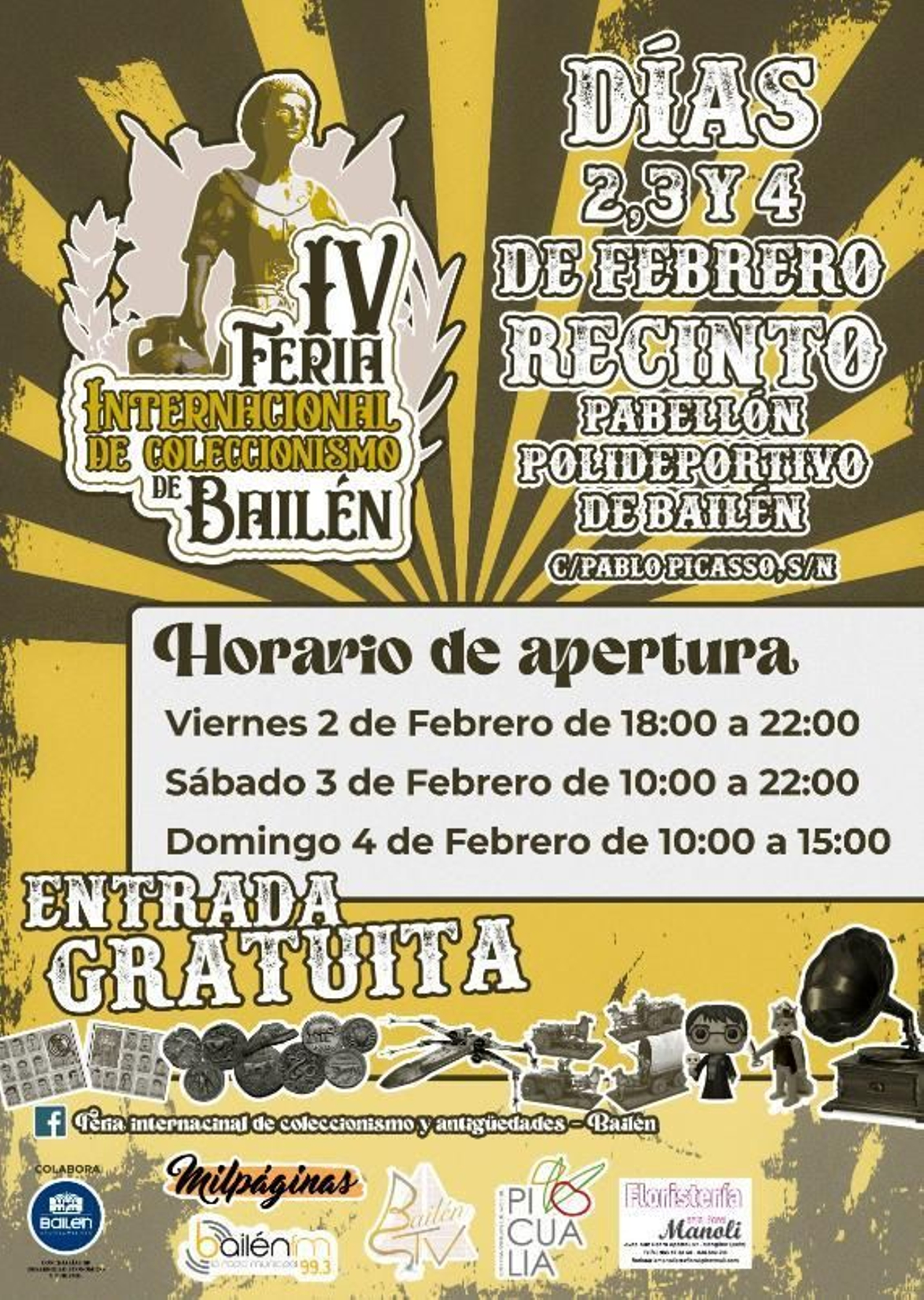 Cartel de la cuarta edición de esta esperada feria por los coleccionistas nacionales.