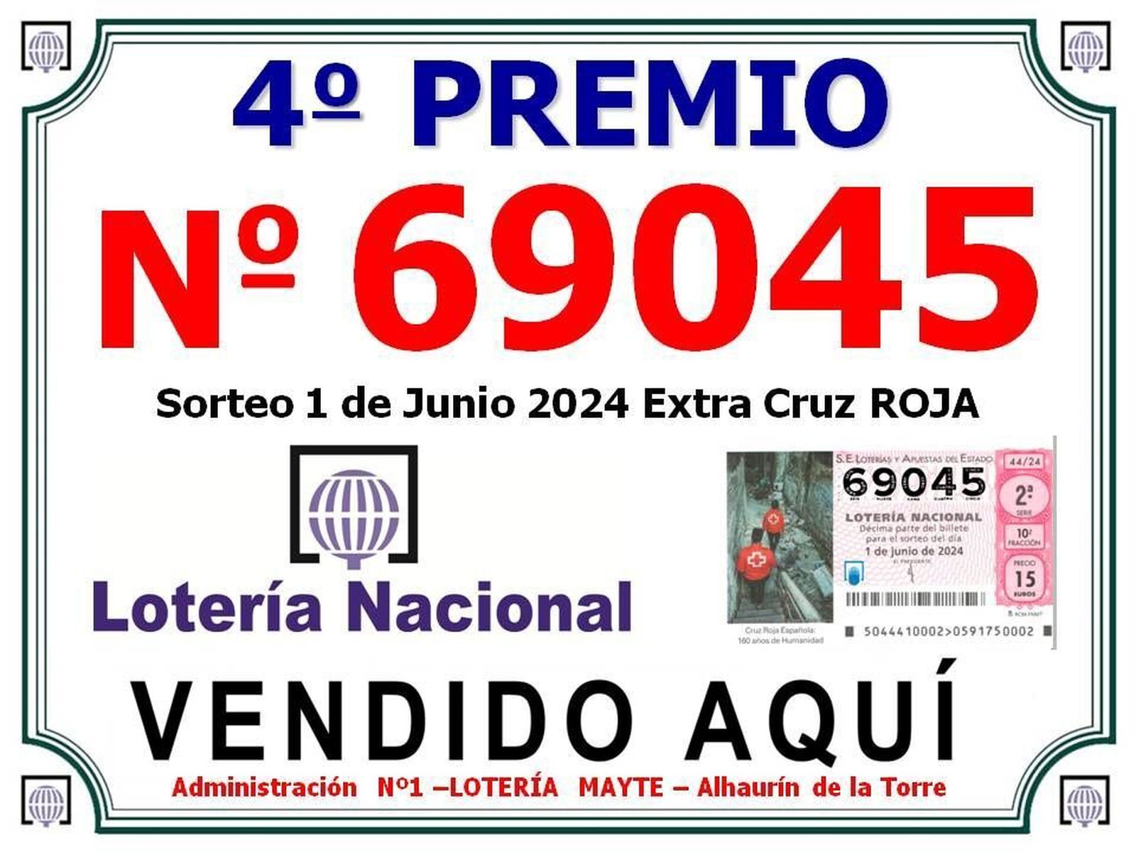 El premio que ha dejado la Lotería Nacional