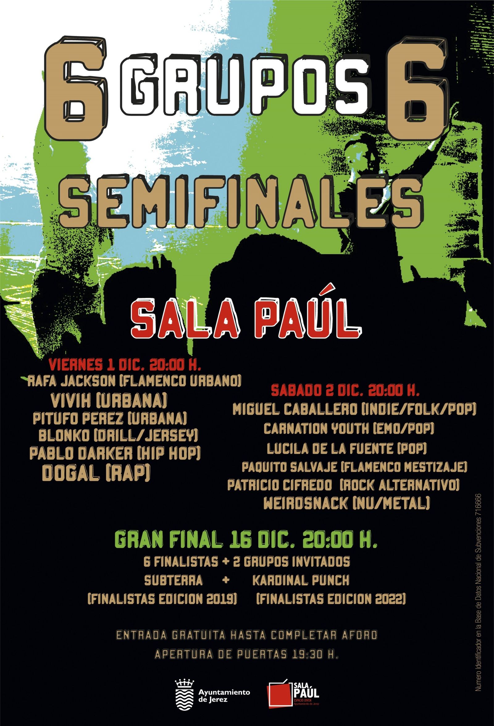 Cartel  de las semifinales de '6 grupos 6'