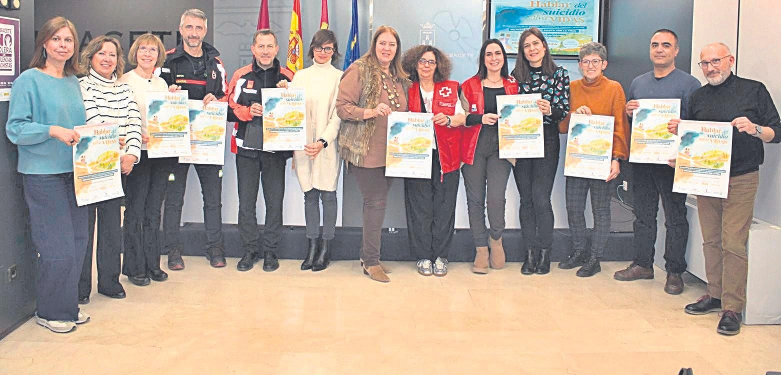 Protagonistas de la II Jornada de Prevención del Suicidio celebrada en Málaga.