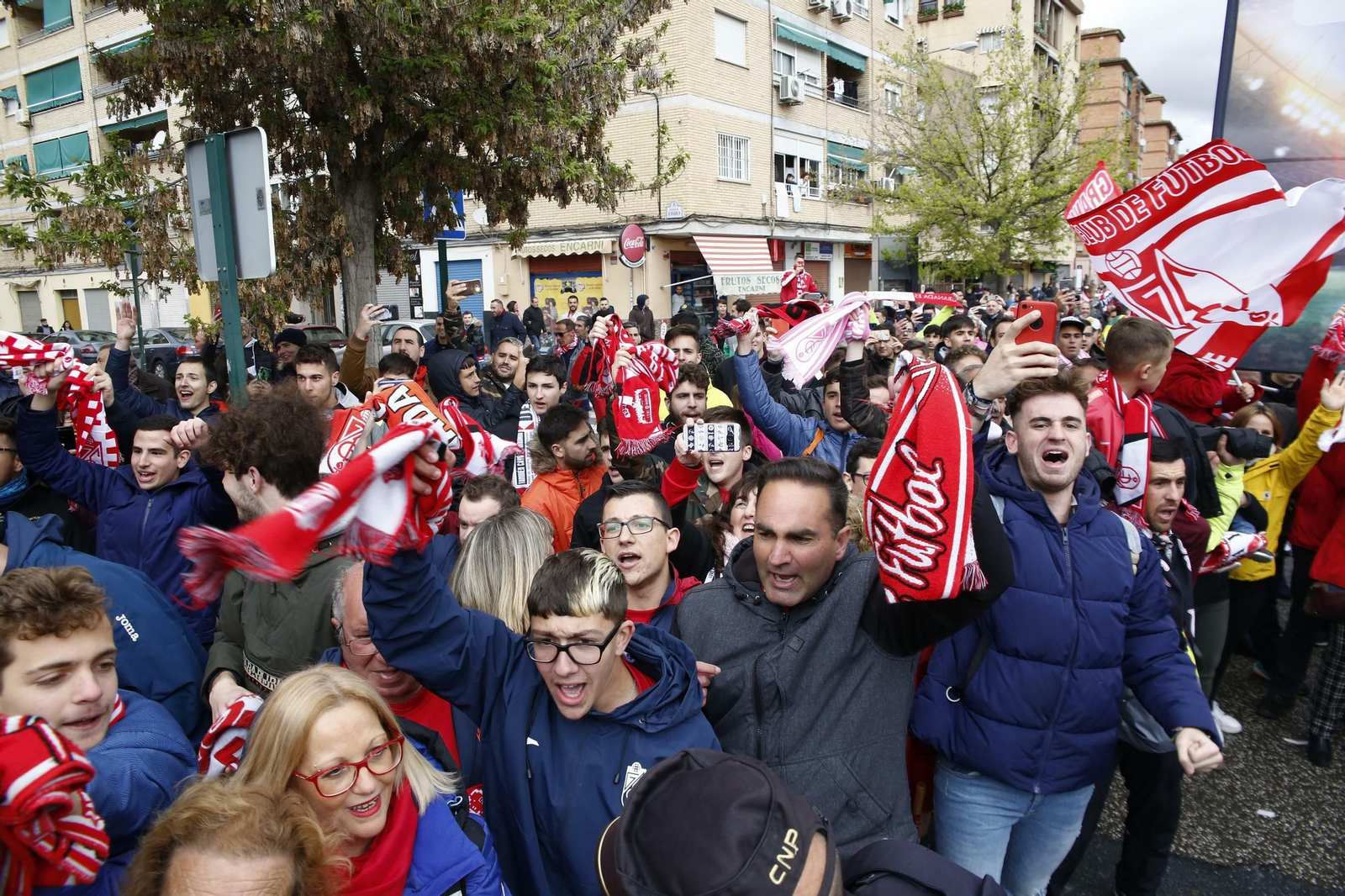 Las fotos de la afición malaguista en Granada
