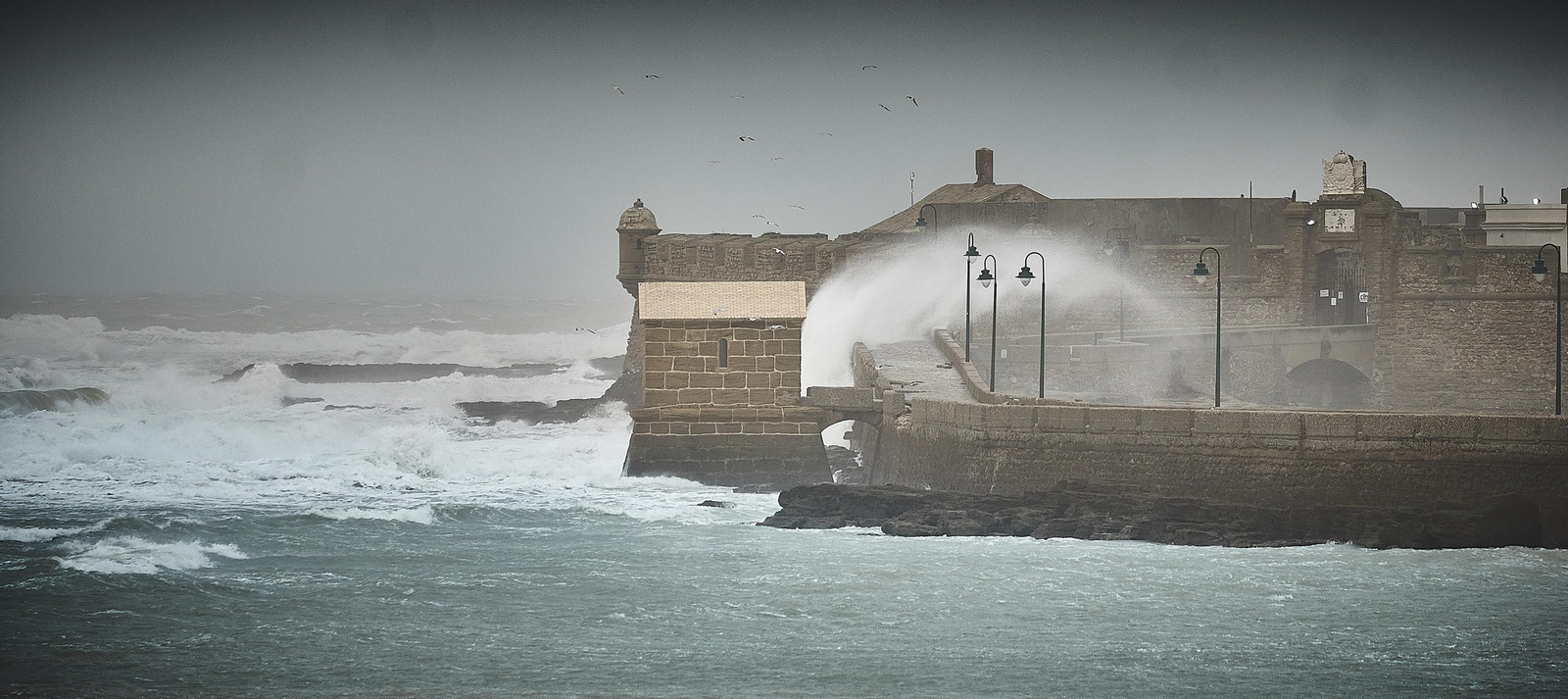 Efectos del temporal en Cádiz