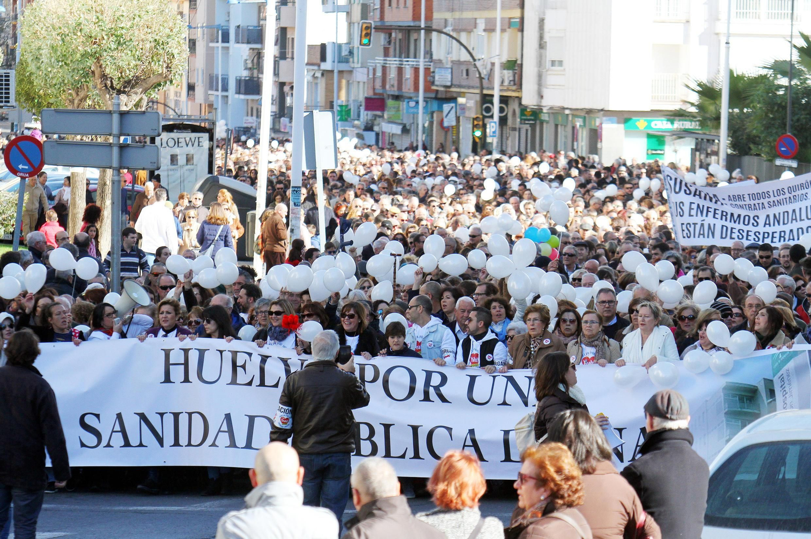 La marea blanca, en Huelva