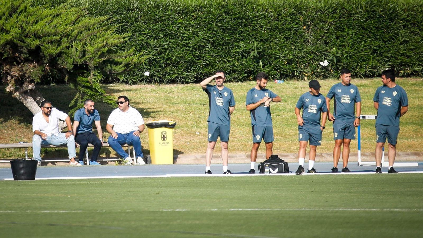 Mohamed El Assy presenció la sesión junto a sus colaboradores