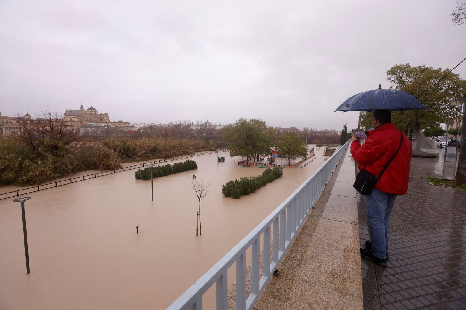 Así se muestra el río Guadalquivir a su paso por Córdoba a la espera de otra crecida