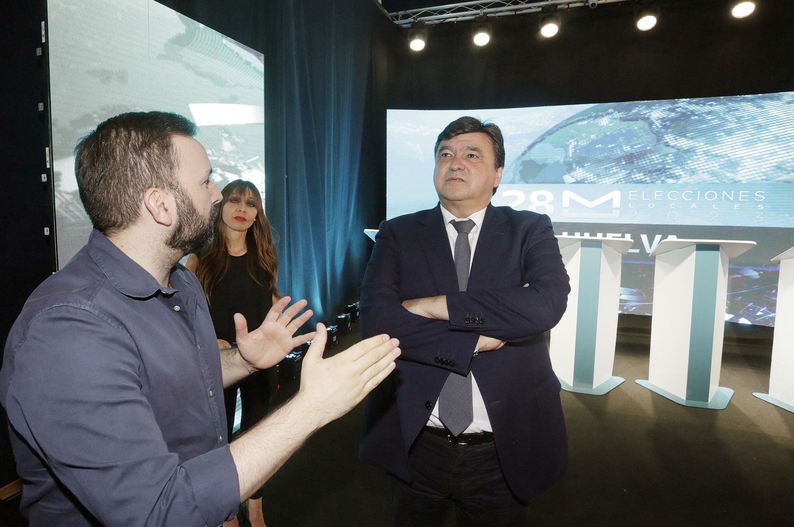 Elecciones Municipales Huelva 2023: Imágenes de la llegada de los candidatos al debate