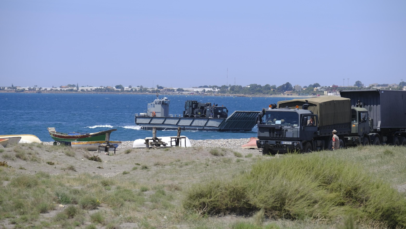 Desembarco de la Infantería de Marina en la Playa del Perdigal, en El Alquián-Almería
