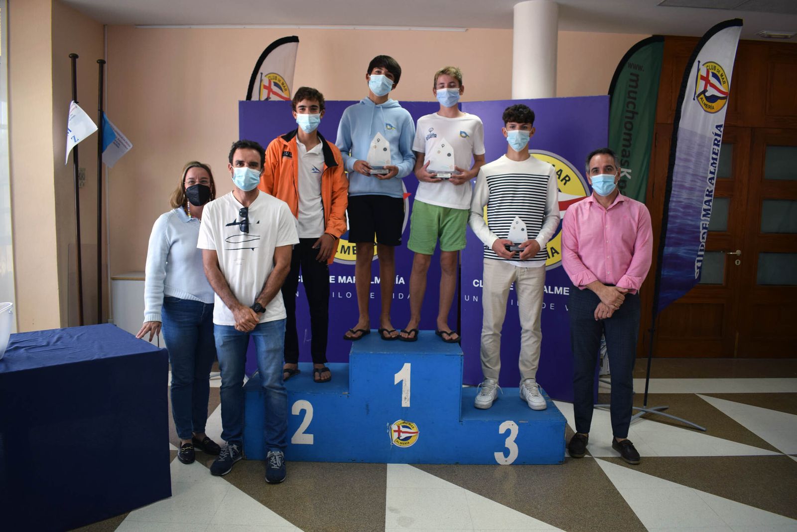 Podio de la categoría masculina