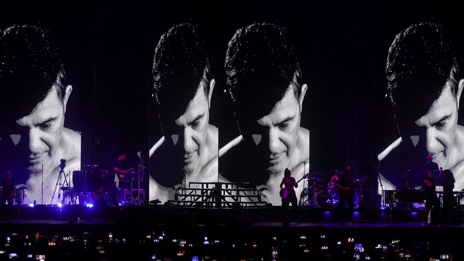 Uno de los momentos del concierto de Alejandro Sanz.