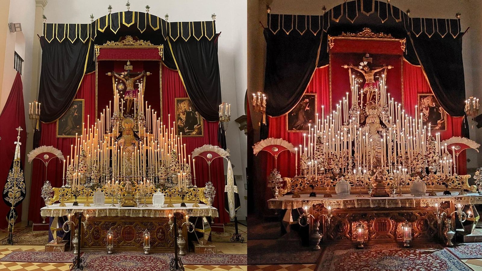 Mesa de la antigua iglesia presente en los cultos de la cofradía del Lunes Santo.