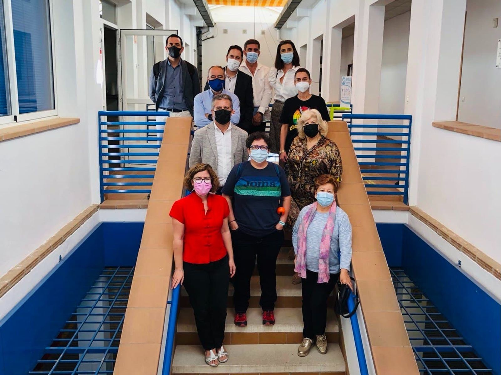 El grupo provincial de IU en la Diputación de Córdoba en su visita a Villa del Río.