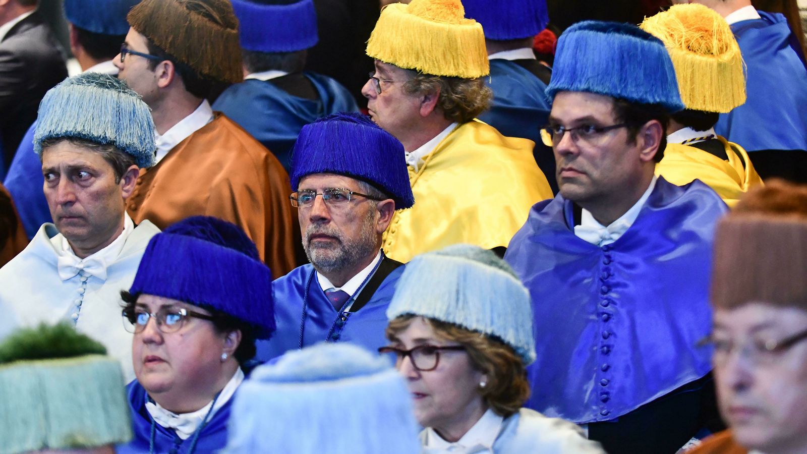 Algunos de los asistentes a la ceremonia celebrada en el Rectorado