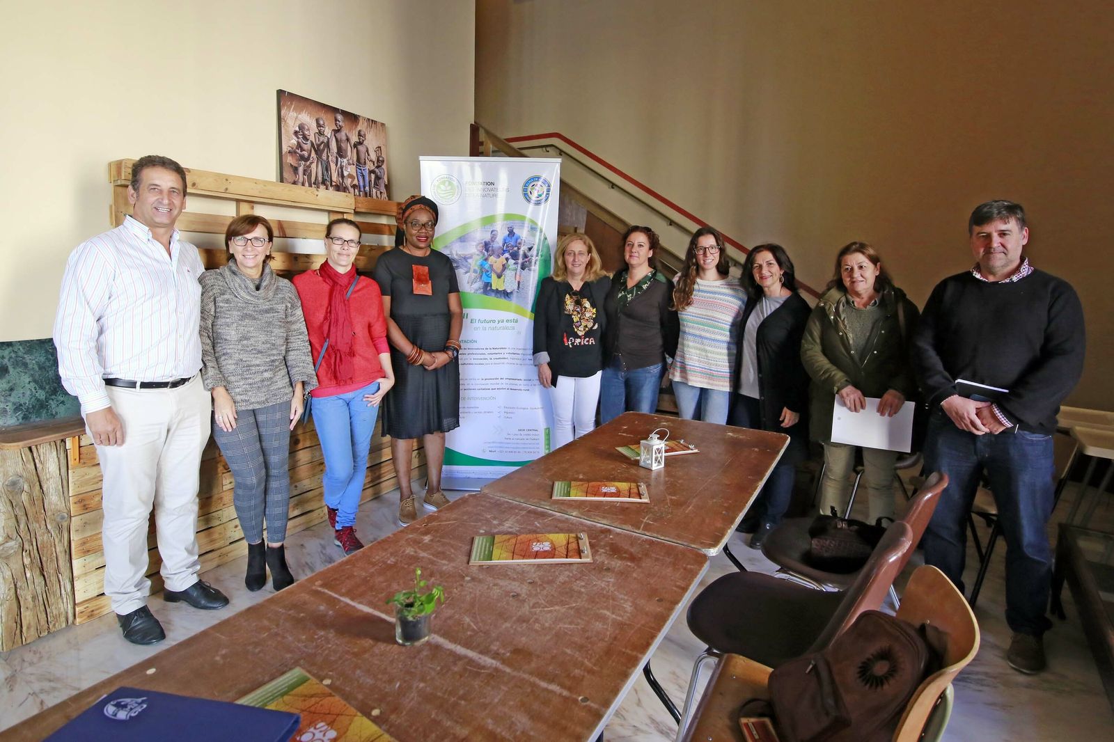 'Alma de África' y la Fundación de Innovadores de la Naturaleza', en el acto de presentación de los proyectos.
