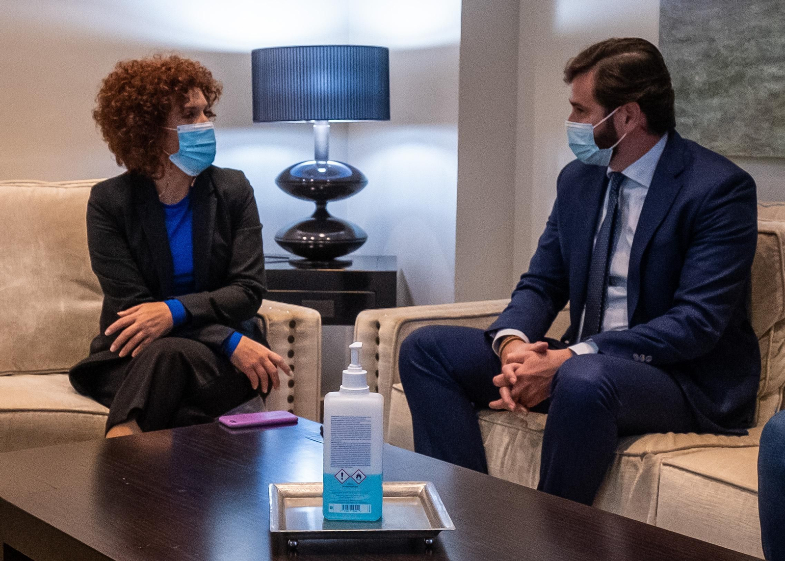 María Eugenia Limón y Daniel Toscano, en el encuentro.