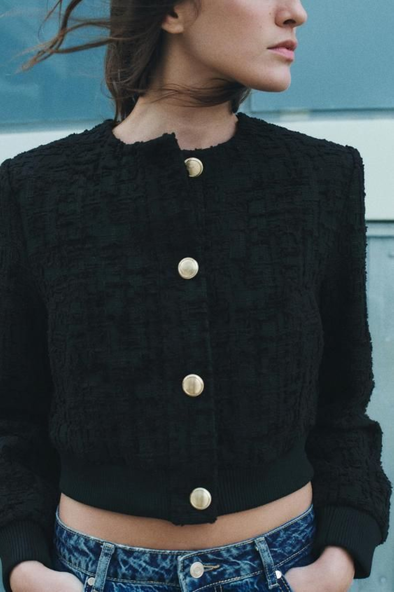 Chaqueta bómber estructura de Zara perfecta para el entretiempo