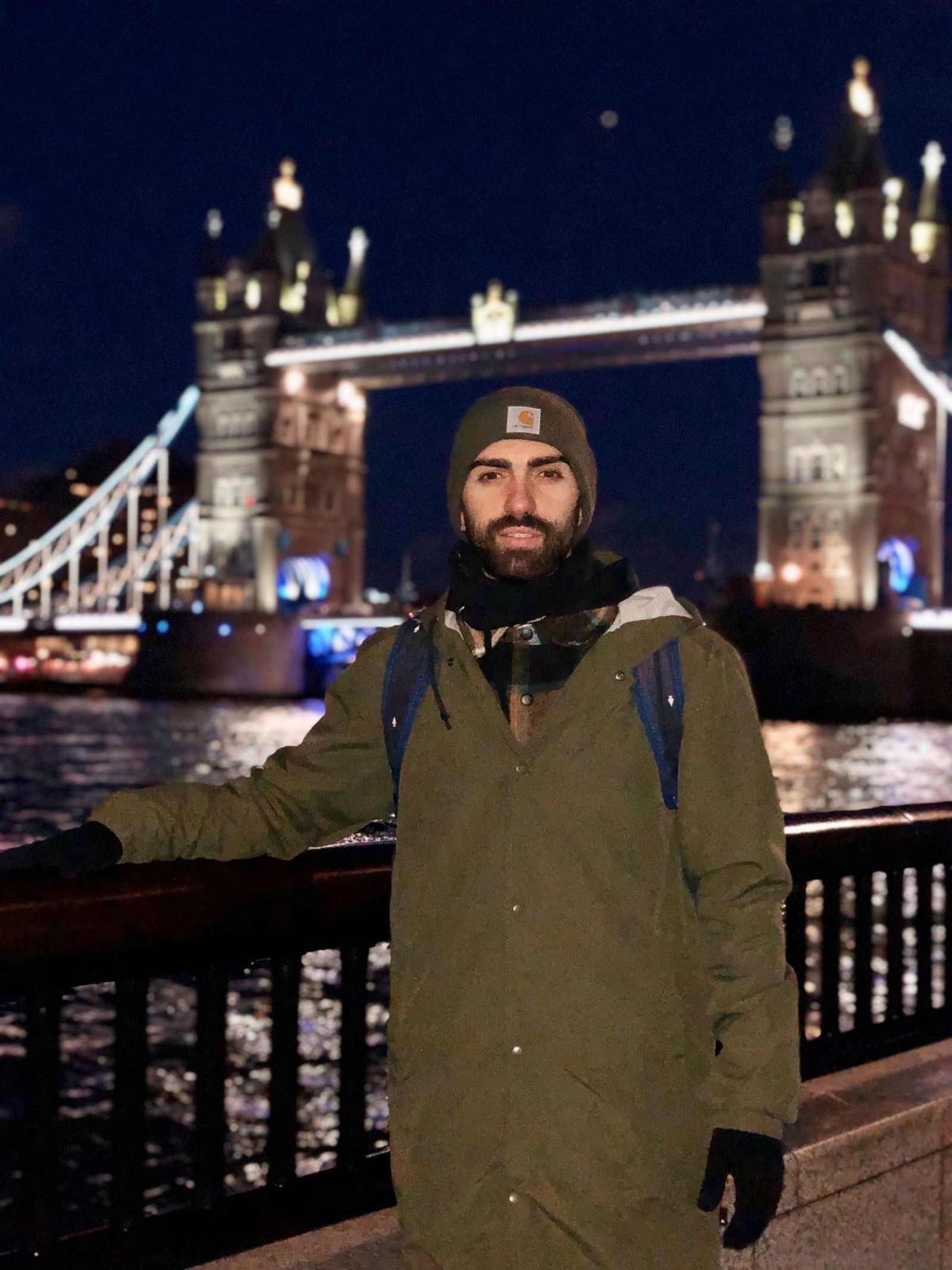 Jesús Delgado, en una foto de antes del confinamiento, frente al London Bridge.
