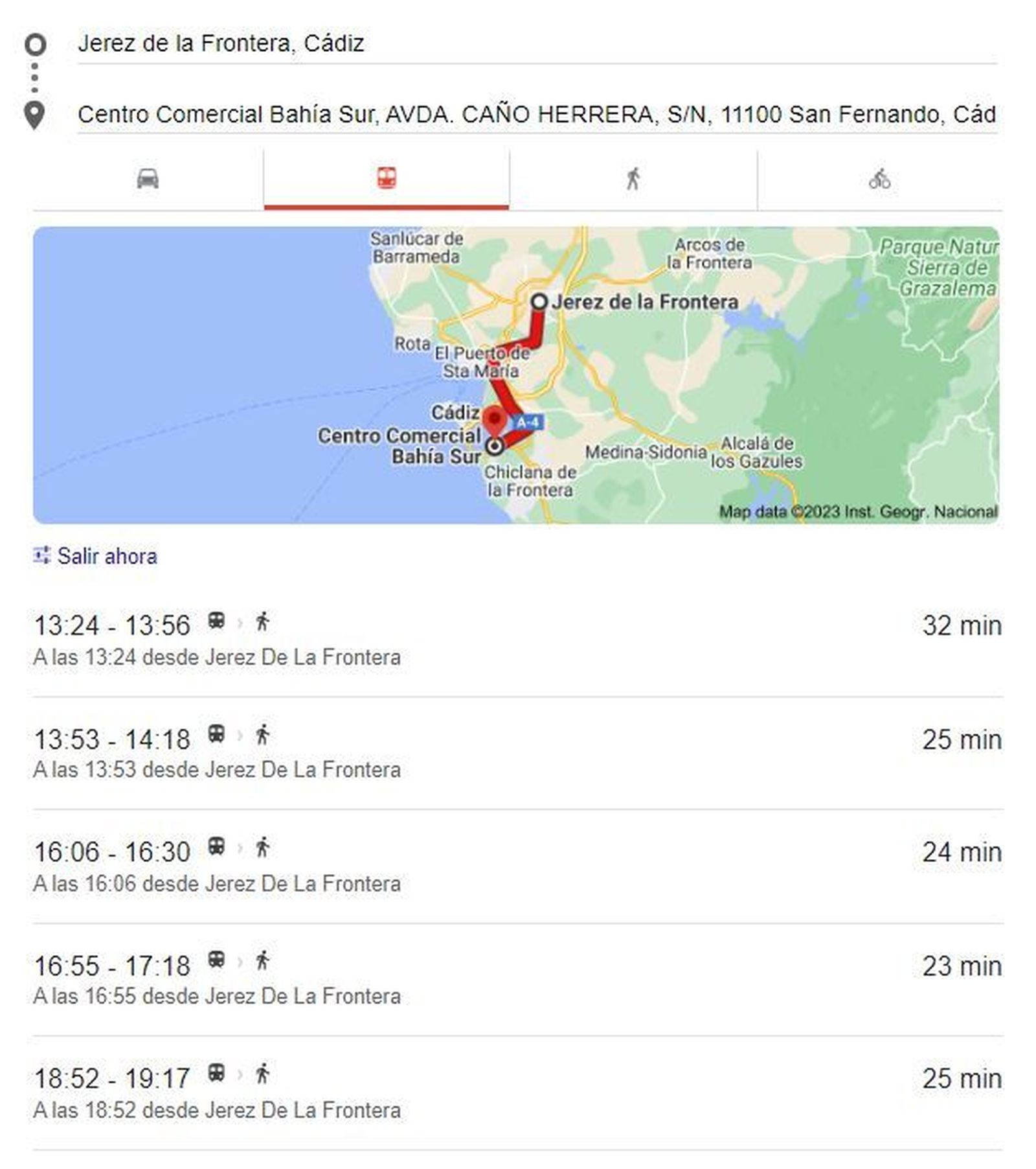 Trenes Jerez- Bahía Sur.