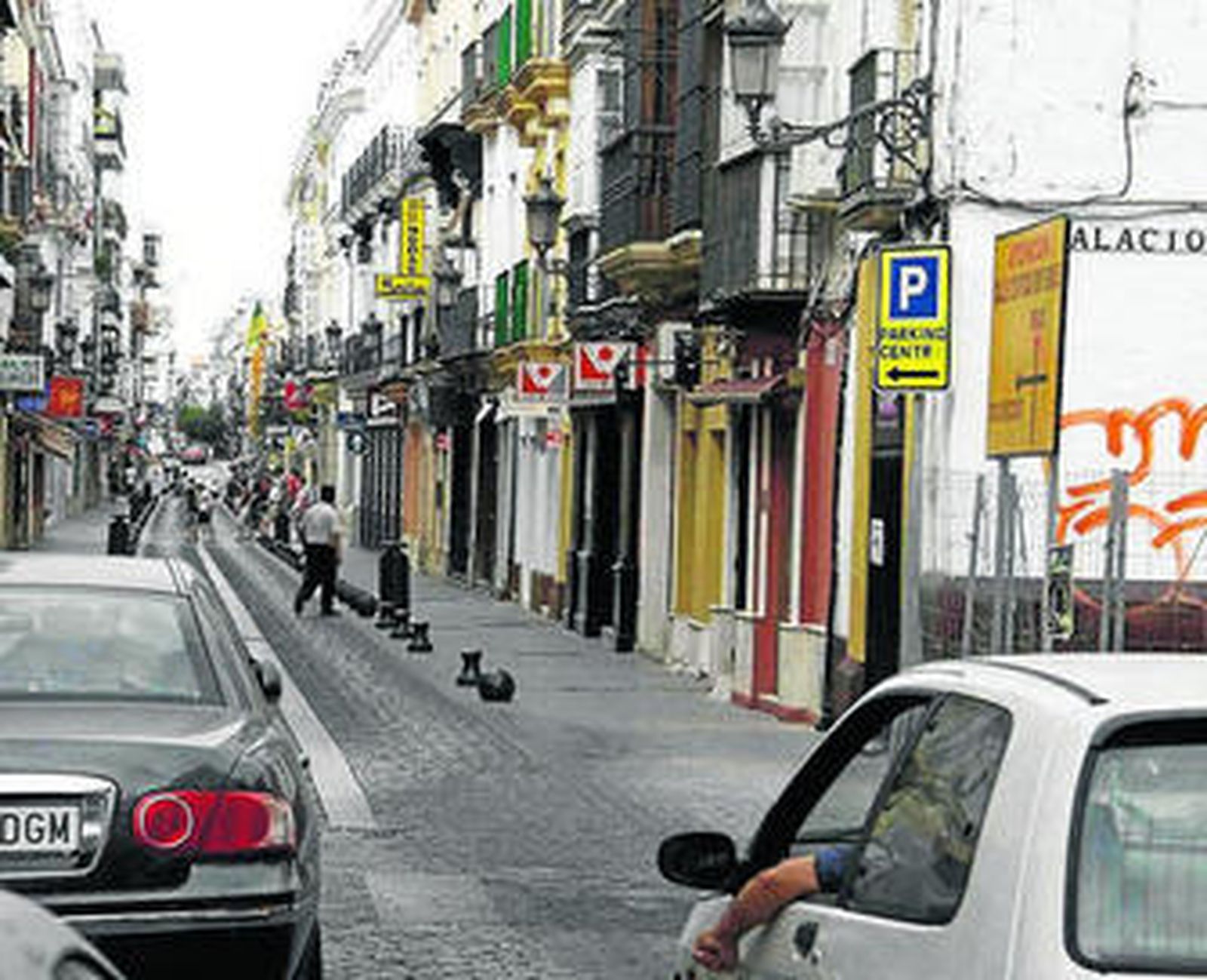 Una parte de la calle Larga que permanecerá cortada por las obras.